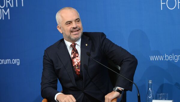 Albanski premijer Edi Rama na Bezbednosnom forumu u Beogradu - Sputnik Srbija