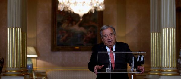 Новоизабрани генерални секретар УН Антонио Гутереш говори на конференцији за медије у Лисабону Новоизабрани генерални секретар УН Антонио Гутереш говори на конференцији за медије у Лисабону - Sputnik Србија