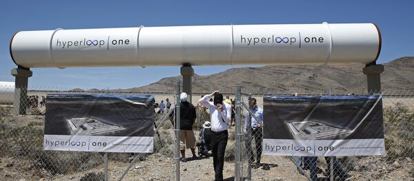 People tour the site after a test of a Hyperloop One propulsion system in North Las Vegas. (File) People tour the site after a test of a Hyperloop One propulsion system in North Las Vegas. (File) - Sputnik Србија