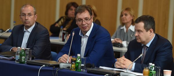 Александар Вучић и Мајкл Давенпорт - Sputnik Србија