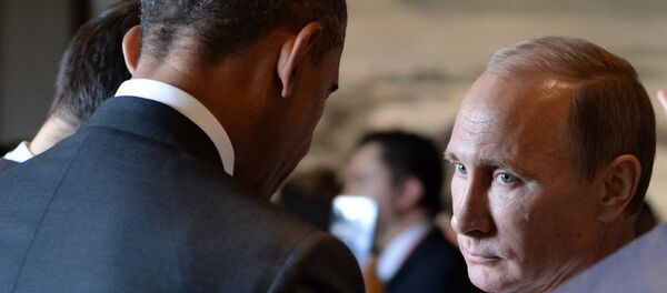 Председник Русије Владимир Путин и председник САД Барак Обама Председник Русије Владимир Путин и председник САД Барак Обама - Sputnik Србија