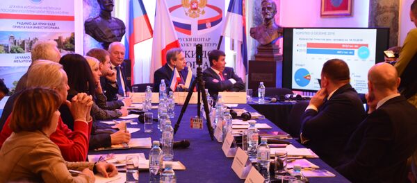 Izložba-prezentacija investicionog, turističkog i kulturnog potencijala Republike Krim i okrugli sto Mogućnosti i perspektive rusko-krimske poslovne saradnje - Sputnik Srbija