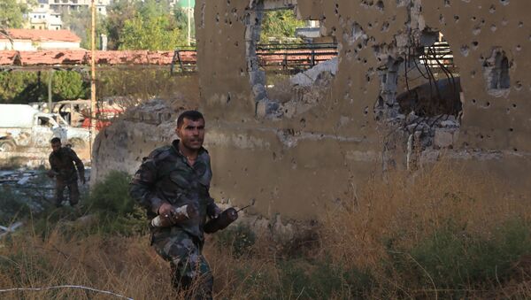 Sirijski vojnici u Alepu. - Sputnik Srbija