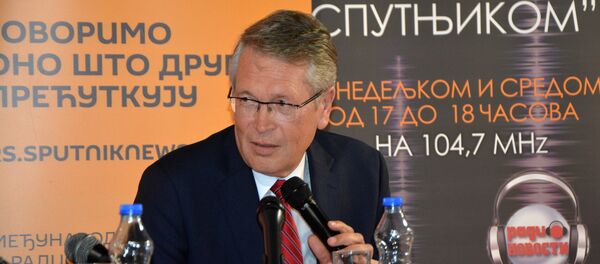 Руски амбасадор Александар Чепурин, гост Спутњика на овогодишњем 61. Београдском сајму књига Руски амбасадор Александар Чепурин, гост Спутњика на овогодишњем 61. Београдском сајму књига - Sputnik Србија