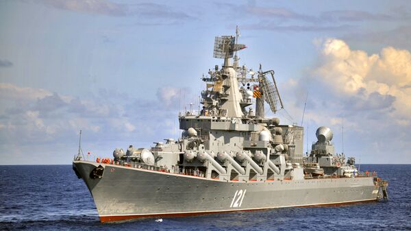Admiralski brod Crnomorske flote raketna krstarica Moskva - Sputnik Srbija
