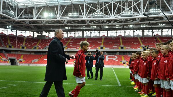 Путин је посетио отварање стадиона  у Тушину - Sputnik Србија