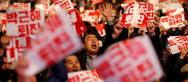 Protest protiv vlasti u Južnoj Koreji - Sputnik Srbija
