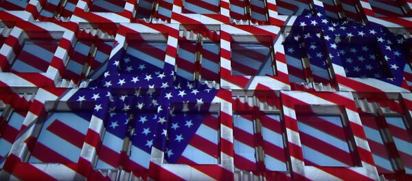 Projekcija američke zastave na Ambasadi SAD u Londonu Projekcija američke zastave na Ambasadi SAD u Londonu - Sputnik Srbija
