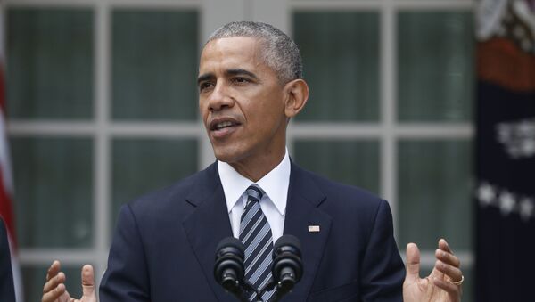 Predsednik SAD Barak Obama govori nakon predsedničkih izbora ispre Bele kuće u Vašingtonu - Sputnik Srbija