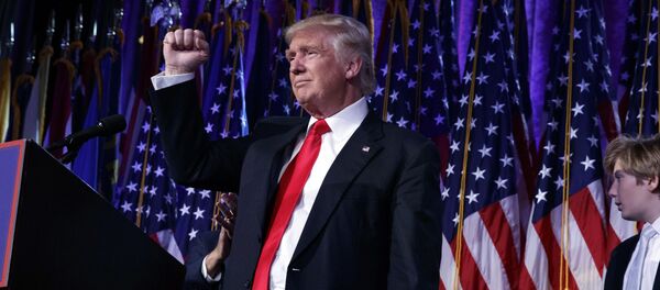 Новоизабрани председник САД Доналд Трамп обраћа се присталицама у Њујорку - Sputnik Србија