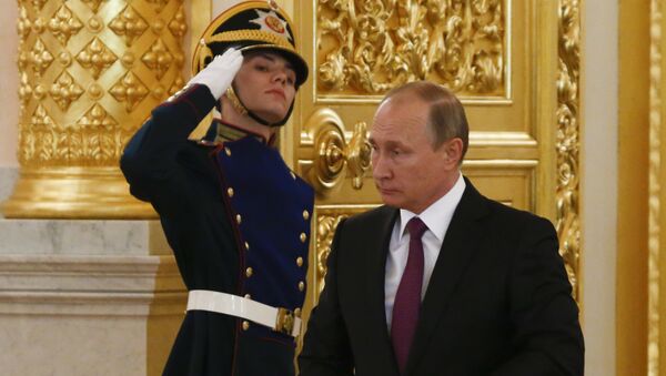 Predsednik Rusije Vladimir Putin na ceremoniji u Kremlju - Sputnik Srbija