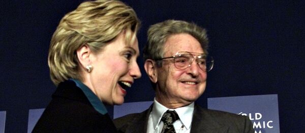 Хилари Клинтон и Џорџ Сорош 2002 - Sputnik Србија