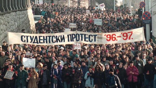 Studentki protesti 1996-1997. godine u Beogradu. - Sputnik Srbija