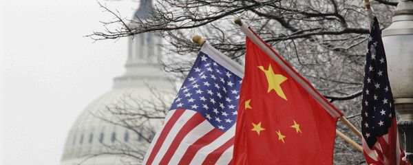 Zastave Kine i SAD - Sputnik Srbija