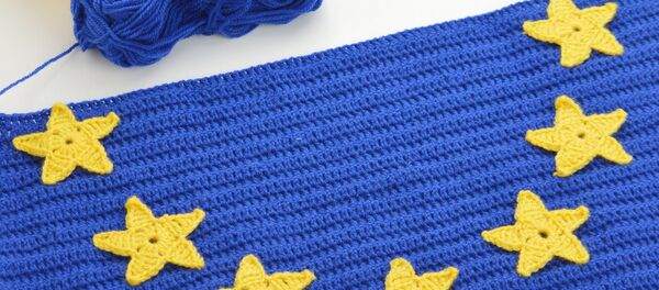 Исплетена застава ЕУ Исплетена застава ЕУ - Sputnik Србија