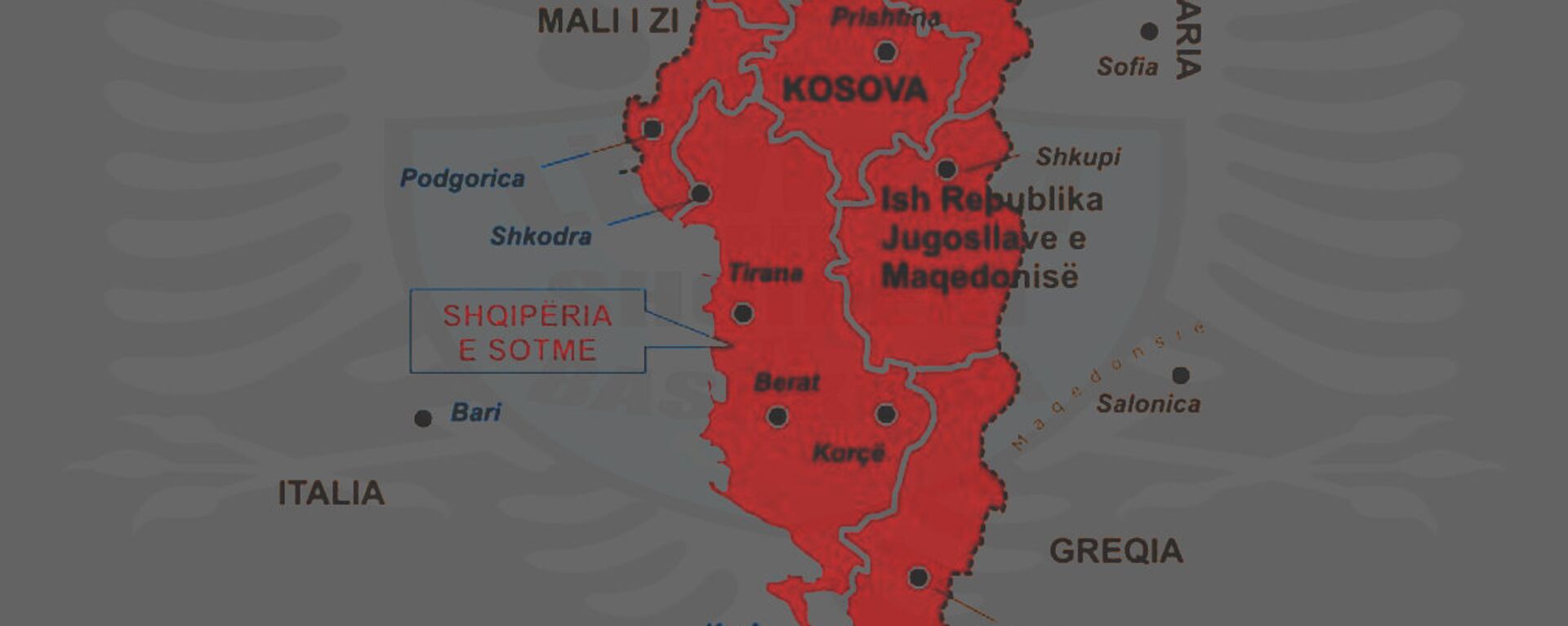 Karta Velike Albanije - Sputnik Srbija, 1920, 20.05.2019