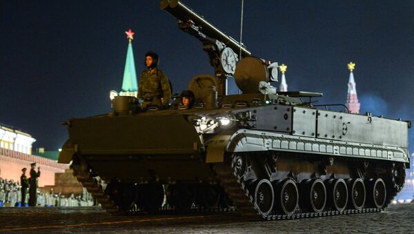 Противотанковый ракетный комплекс Хризантема-С во время репетиции Парада Победы на Красной площади - Sputnik Србија