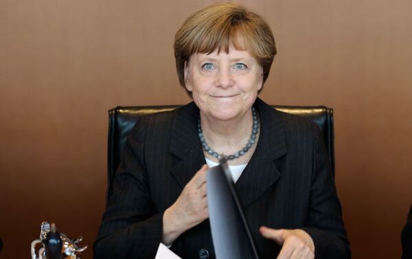 Kancler Germanii Angela Merkelь vedet eženedelьnoe zasedanie Kabineta Ministrov ee pravitelьstva v Berline - Sputnik Srbija