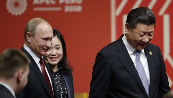 Predsednik Rusije Vladimir Putin i predsednik Kine Si Đinping nakon sastanka na marginama samita Azijsko-pacifičke ekonomske saradnje u Limi - Sputnik Srbija