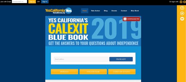 Stranica pokreta Yes California - Sputnik Srbija