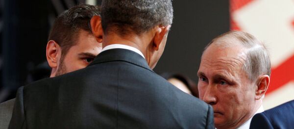 Председник САД Барак Обама и председник Русије Владимир Путин на самиту АПЕК у Перуу - Sputnik Србија