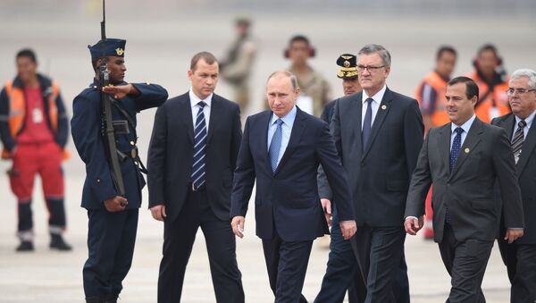 Predsednik Rusije Vladimir Putin na Međunarodnom samitu Azijsko-pacifičke ekonomske saradnje u Limi - Sputnik Srbija