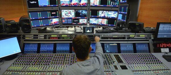 Монтажер у телевизијском центру Остакино у Москви Монтажер у телевизијском центру Остакино у Москви - Sputnik Србија