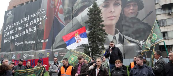 Protest vojnog sindikata - Sputnik Srbija