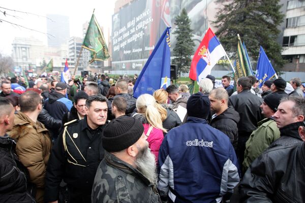 Protest vojnog sindikata Protest vojnog sindikata - Sputnik Srbija