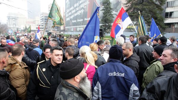 Protest vojnog sindikata - Sputnik Srbija