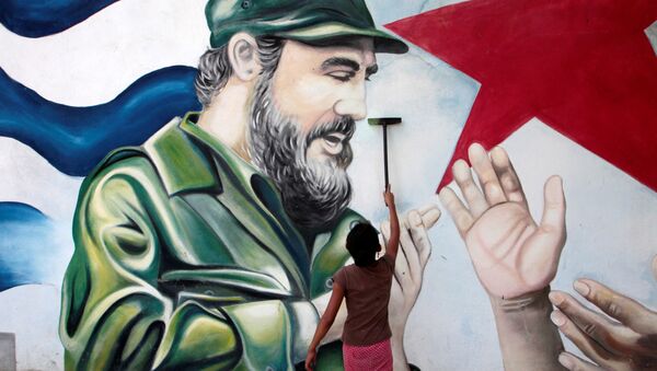 Mural bivšem kubanskom lideru Fidelu Kastru u Nikaragvi - Sputnik Srbija