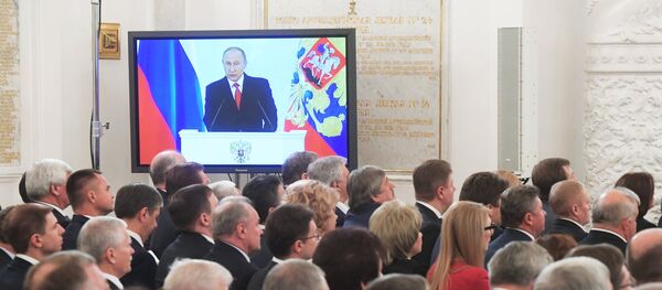 Godišnje obraćanje predsednika RF Vladimira Putina Federalnoj skupštini - Sputnik Srbija