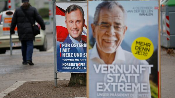 Predsednički kandidati na izborima u Austriji Aleksander van der Belen i Norbert Hofer - Sputnik Srbija