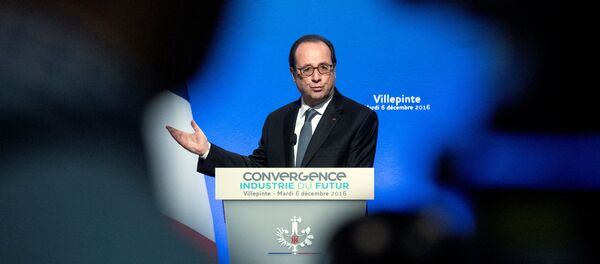 Француски председник Франсоа Оланд говори на конференцији о индустрији у будућности - Sputnik Србија