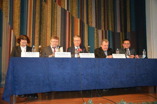 Александар Чепурин на првом међународном семинару „Делатност Руске Федерације на територији Србије у оквиру пружања подршке у социјално-економском развоју“. - Sputnik Србија