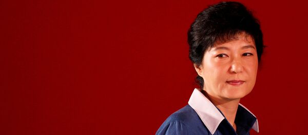 Predsednica Južne Koreje Park Geun Hje na nacionalnoj konvenciji vladajuće partije u Gojangu, južno od Seula. - Sputnik Srbija