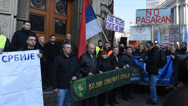 Протест војног синдиката - Sputnik Србија