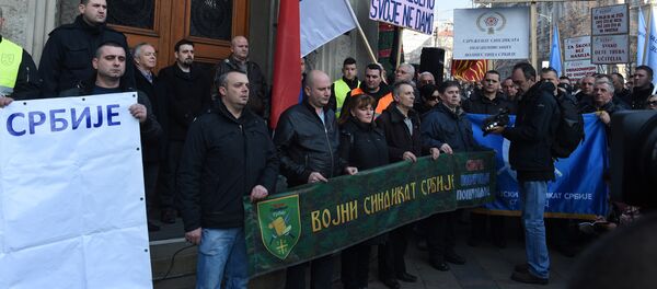 Protest vojnog sindikata - Sputnik Srbija