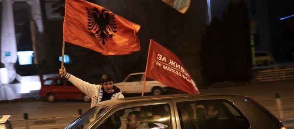 Pristalice opozicije na ulicama Skoplja - Sputnik Srbija