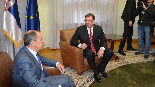 Sastanak ministra inostranih poslova Sergeja Lavrova i premijera Srbije Aleksandra Vučića u Beogradu - Sputnik Srbija