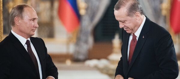 Владимир Путин и Реџеп Тајип Ердоган у Анкари - Sputnik Србија
