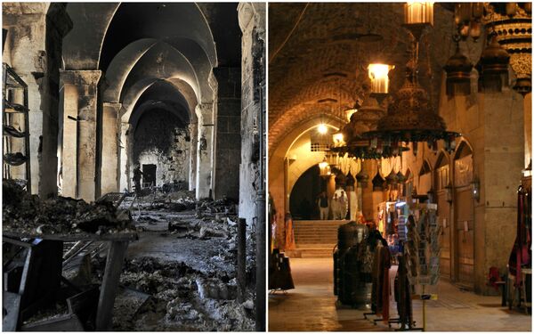 Ожиљци ратом разореног Алепа: Пре и после - Sputnik Србија