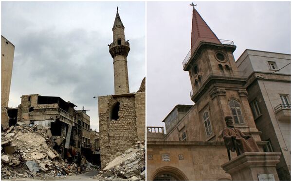 Ожиљци ратом разореног Алепа: Пре и после - Sputnik Србија