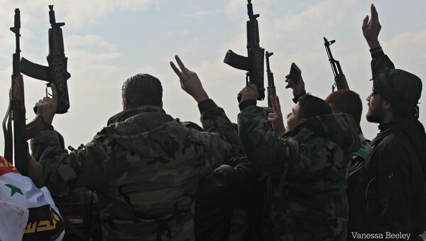 Sirijski vojnici posle olobađanja Alepa, Sirija - Sputnik Srbija