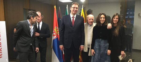 Premijer Srbije Aleksandar Vučić u zvaničnoj poseti Italiji Premijer Srbije Aleksandar Vučić u zvaničnoj poseti Italiji - Sputnik Srbija