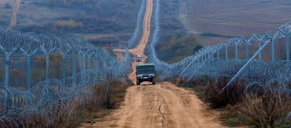 Државна граница ограђена жицом Државна граница ограђена жицом - Sputnik Србија