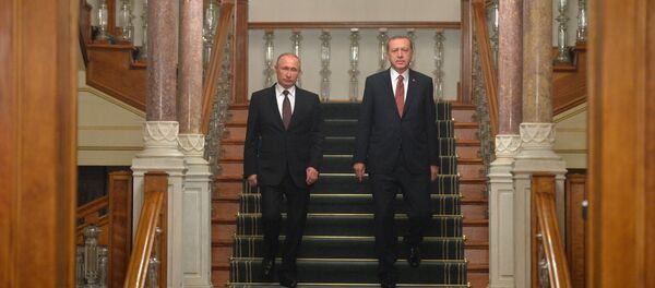 Predsednik Rusije Vladimir Putin i predsednik Turske Redžep Tajip Erdogan - Sputnik Srbija