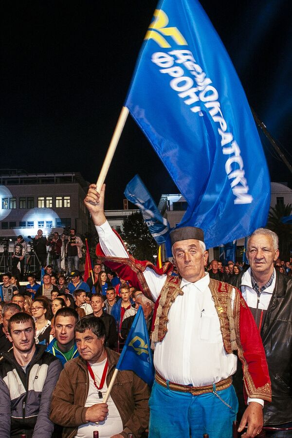Miting opozicije  u Podgorici, 14.10.2016. godine  - Sputnik Srbija