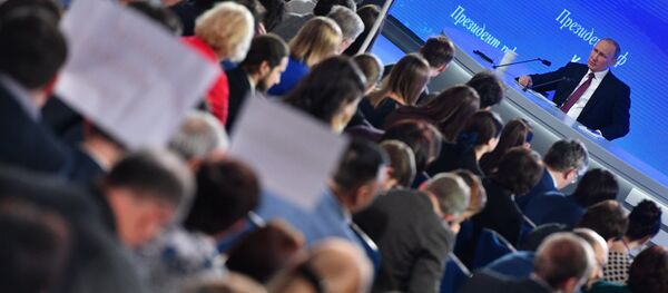 Pres-konferencija predsednika Rusije Vladimira Putina Pres-konferencija predsednika Rusije Vladimira Putina - Sputnik Srbija