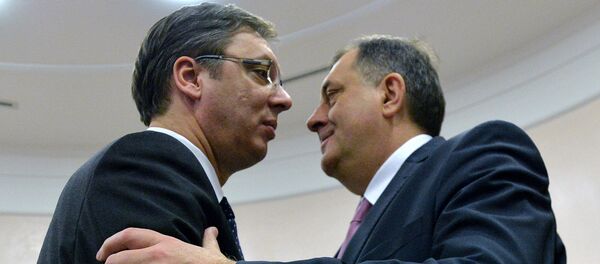 Председник Р. Српске Милорад Додик и премијер Србије Александар Вучић - Sputnik Србија